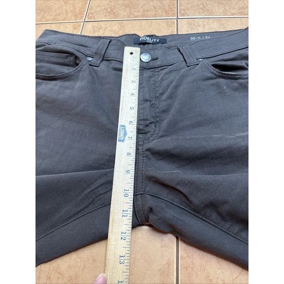 Fidelity Jeans Mens Sz 34 x 34 Brown Havana Twill Soft Denim Modal Blend pants - Picture 10 of 12